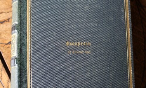 Przednia okładka t. 1: złocony napis "Beaupreau, 27 Jullet 1852".
