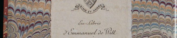 Ekslibris heraldyczny "Emmanuel de Witt".