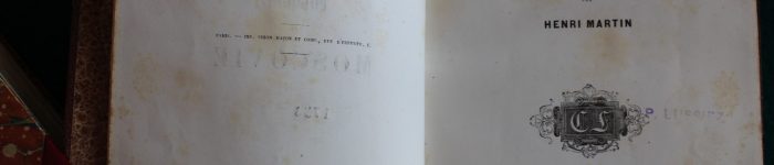 Oprawa ochrania także 2 dzieło: MARTIN Henri, Pologne et Moscovie. Paris 1863.