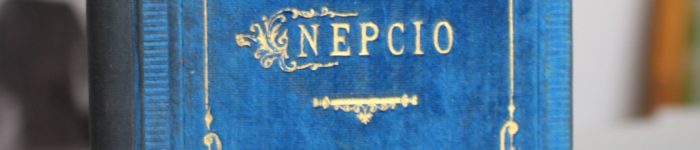 Oprawa błękitny aksamit ze złoceniami z epoki (1890)