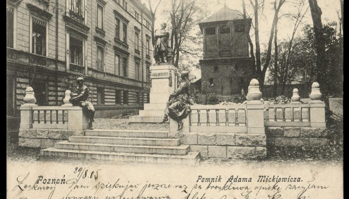 05 Poznań Pomnik A. Mickiewicza (1905 - zniszczony przez Niemców w 1939)