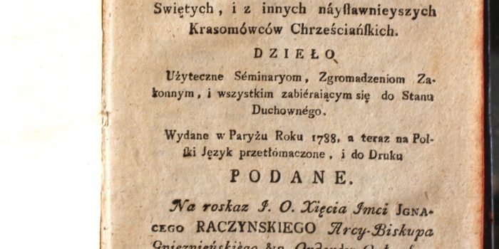 Na końcu dodatek o kaznodziejach franc. i pol., rzadkie wyd.